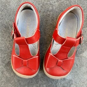 L’AMOUR Emma Classic Bow T-Strap Mary Jane toddler girl size 7 shoes.